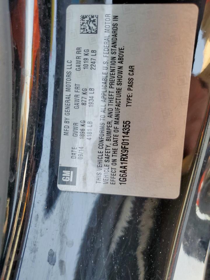 2015 Cadillac Ats Черный vin: 1G6AA1RX9F0114355