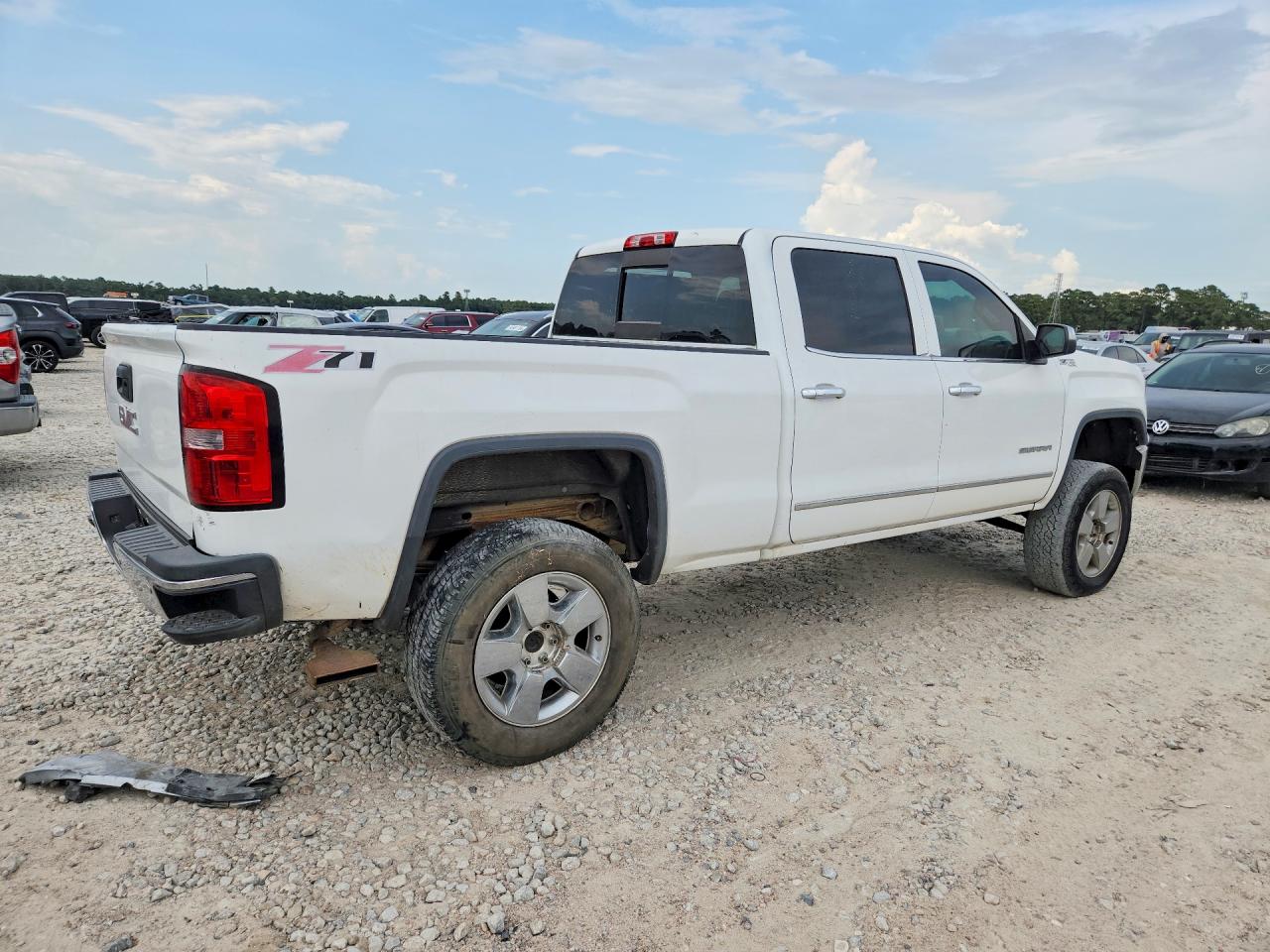 2014 Gmc Sierra K1500 Slt White vin: 3GTU2VEC1EG187036