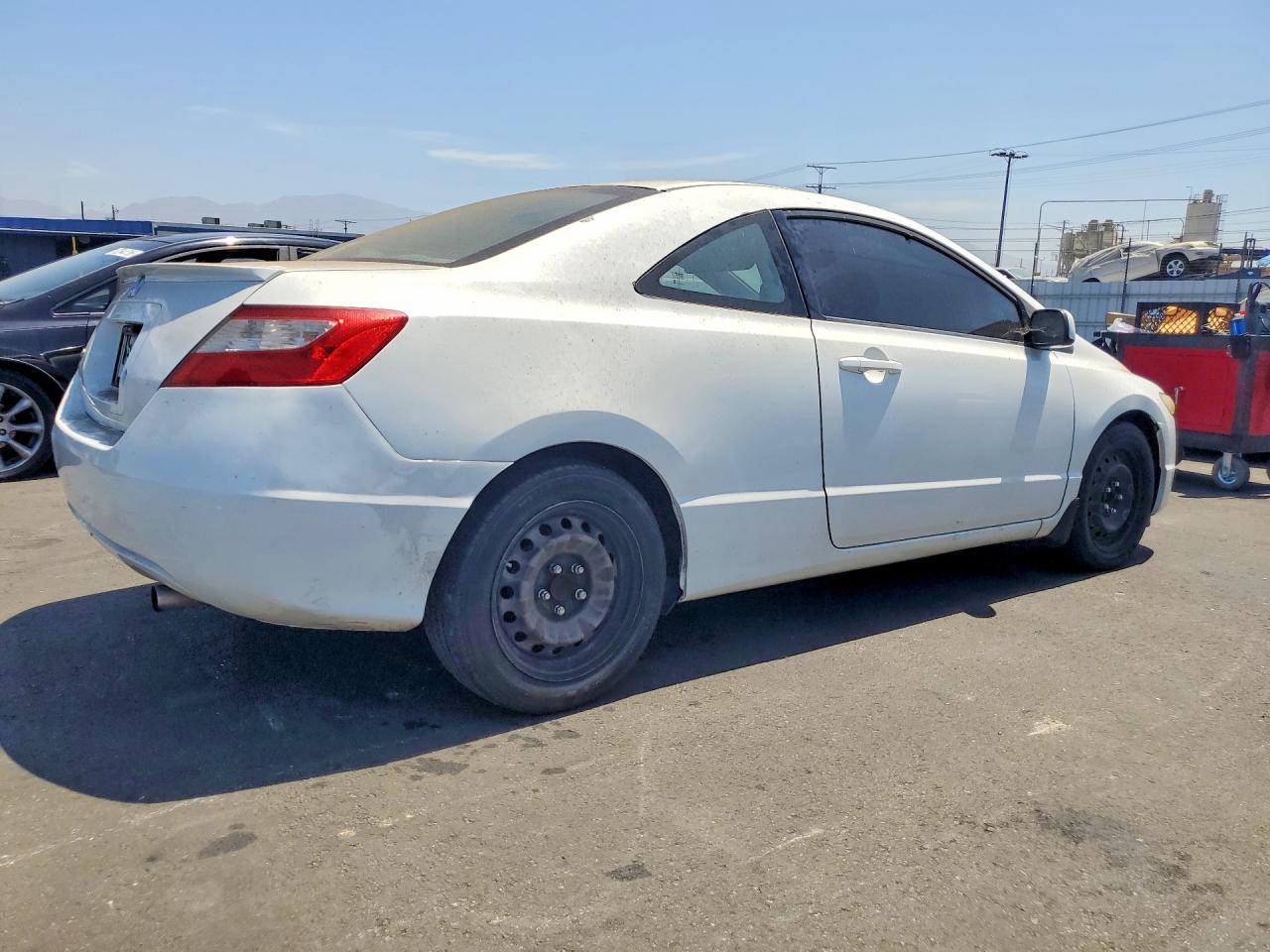 2009 Honda Civic Lx White vin: 2HGFG12649H537896