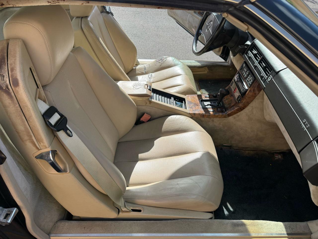 1991 Mercedes-benz 300 Sl Black vin: WDBFA61E6MF018332