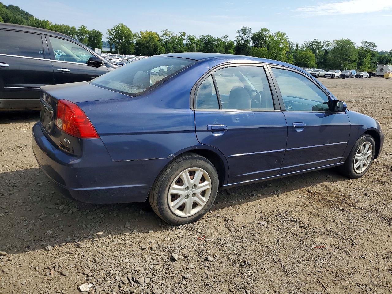 2003 Honda Civic Ex Blue vin: 2HGES26753H603981