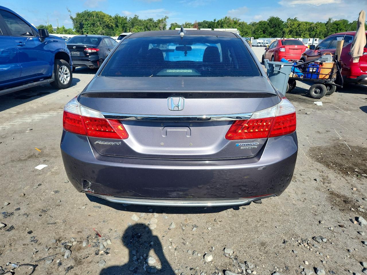 2014 Honda Accord Touring Hybrid Gray vin: 1HGCR6F71EA006984