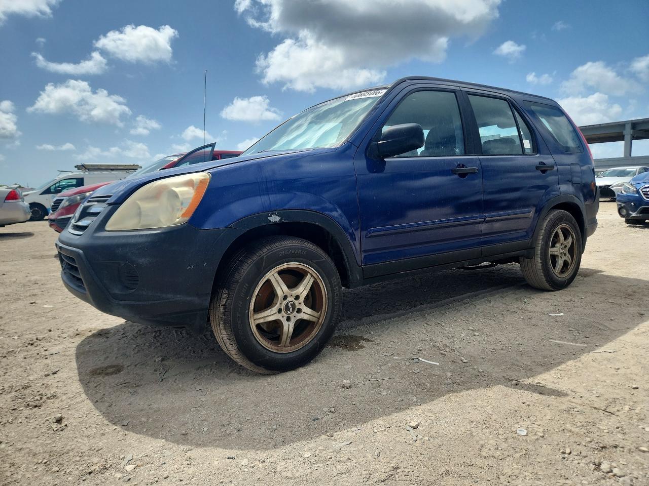 2006 Honda Cr-v Lx Blue vin: JHLRD78526C043205