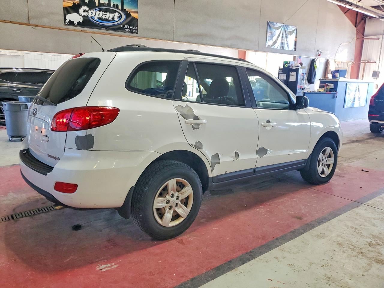 2009 Hyundai Santa Fe Gls White vin: 5NMSG13D69H325354