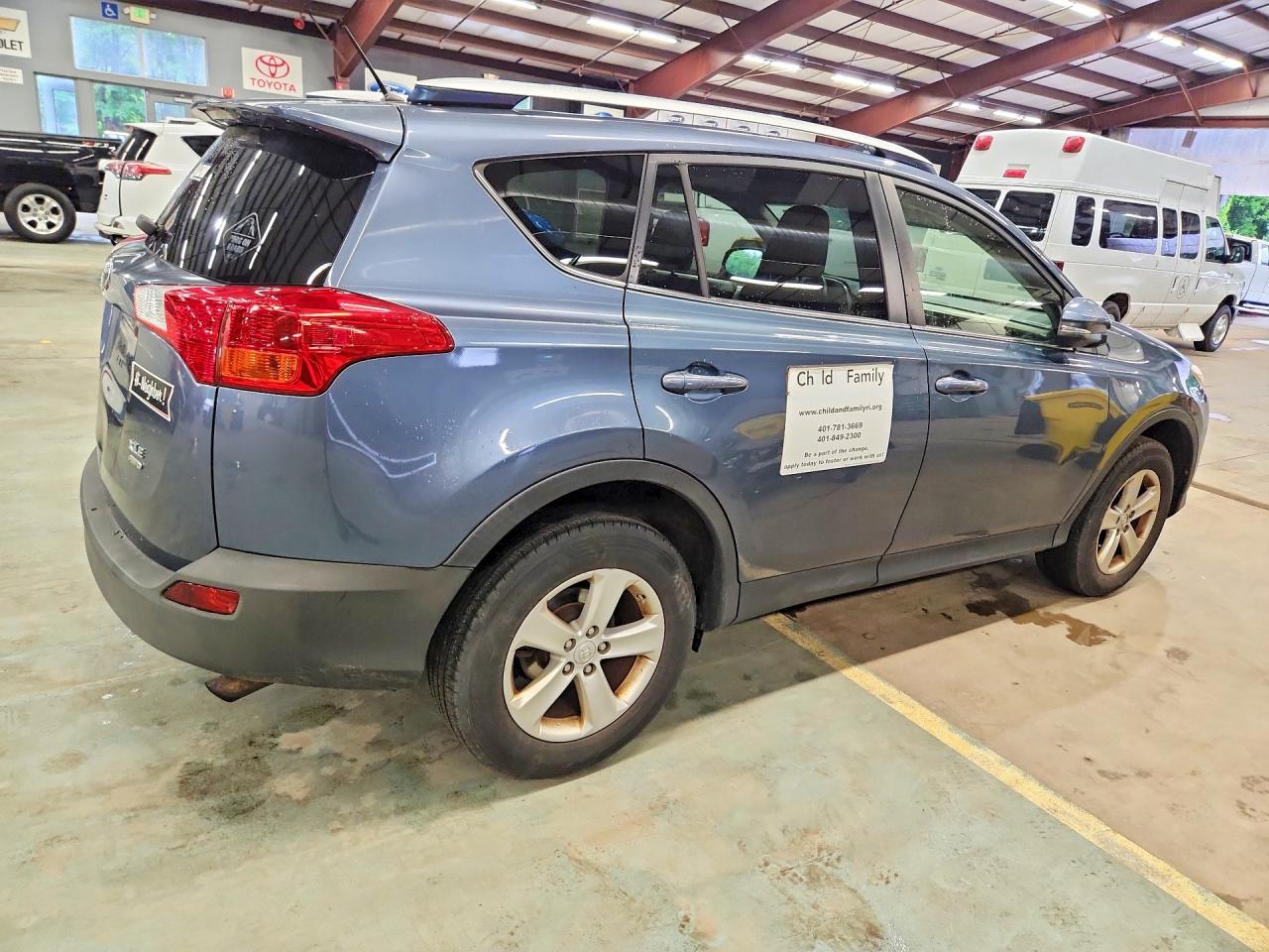 2013 Toyota Rav4 Xle Blue vin: JTMRFREV5DD038188