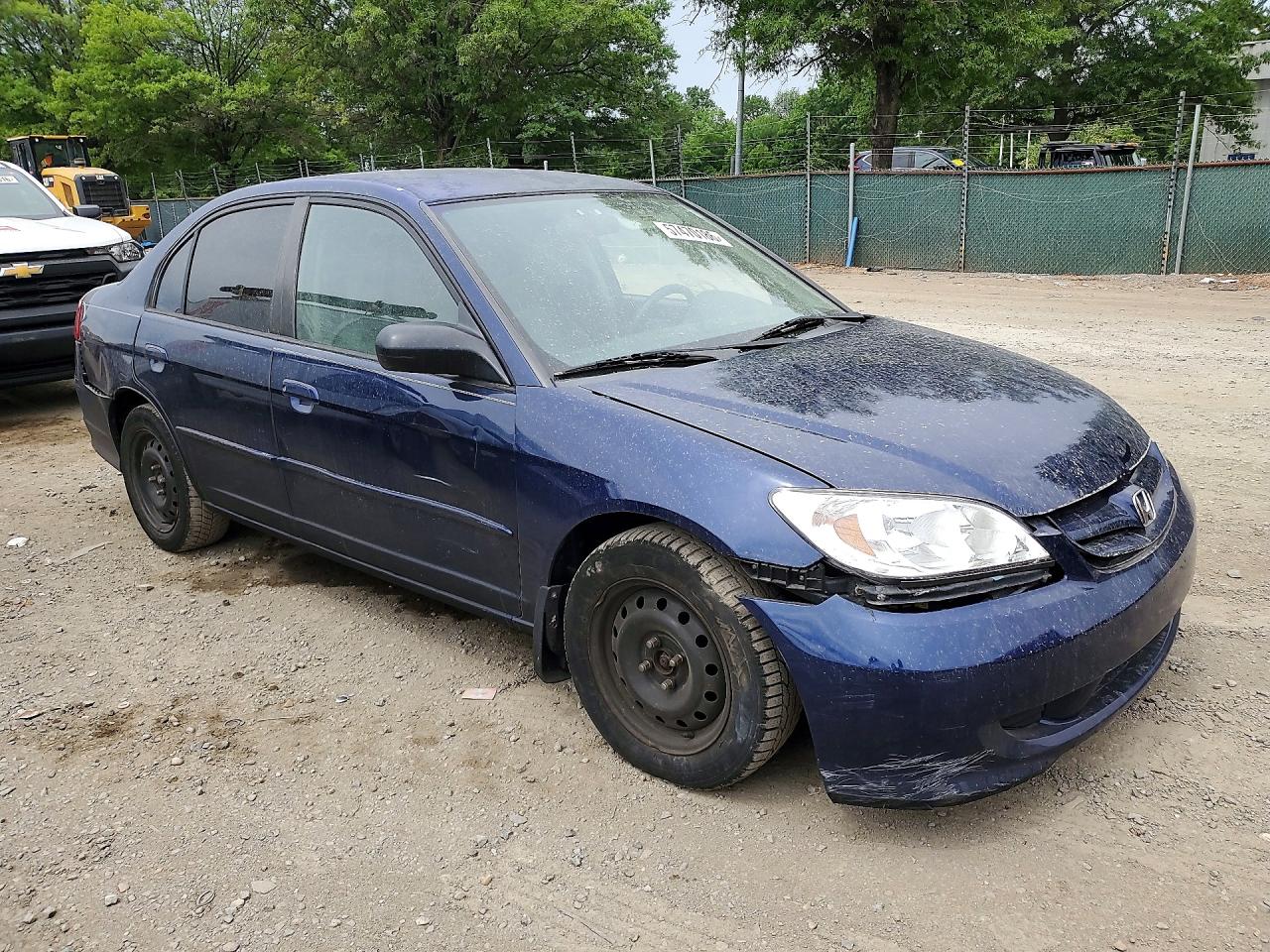 2005 Honda Civic Lx Blue vin: 2HGES16565H564667