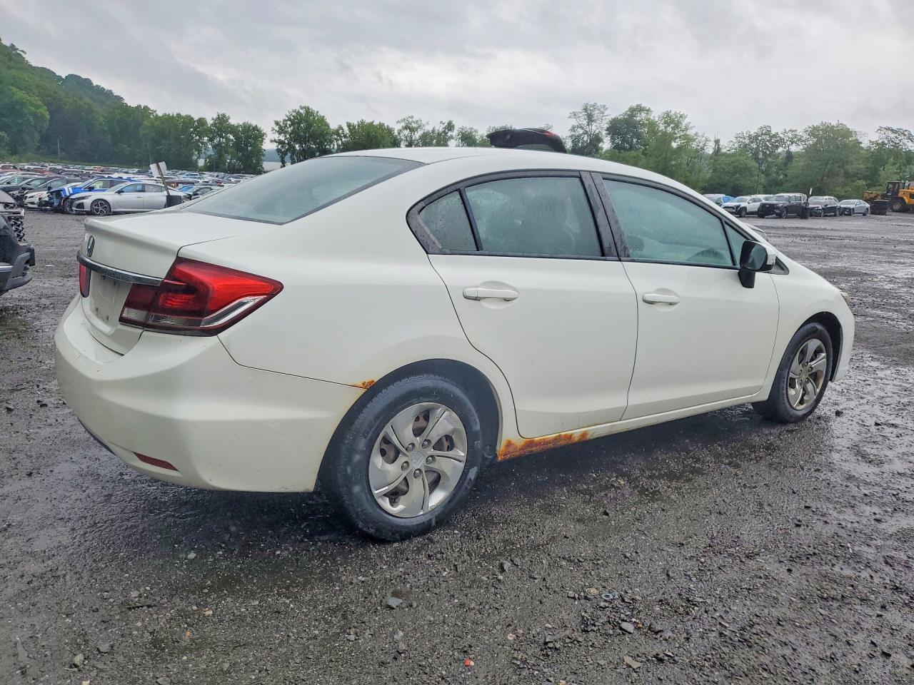 2014 Honda Civic Lx White vin: 2HGFB2F53EH525996
