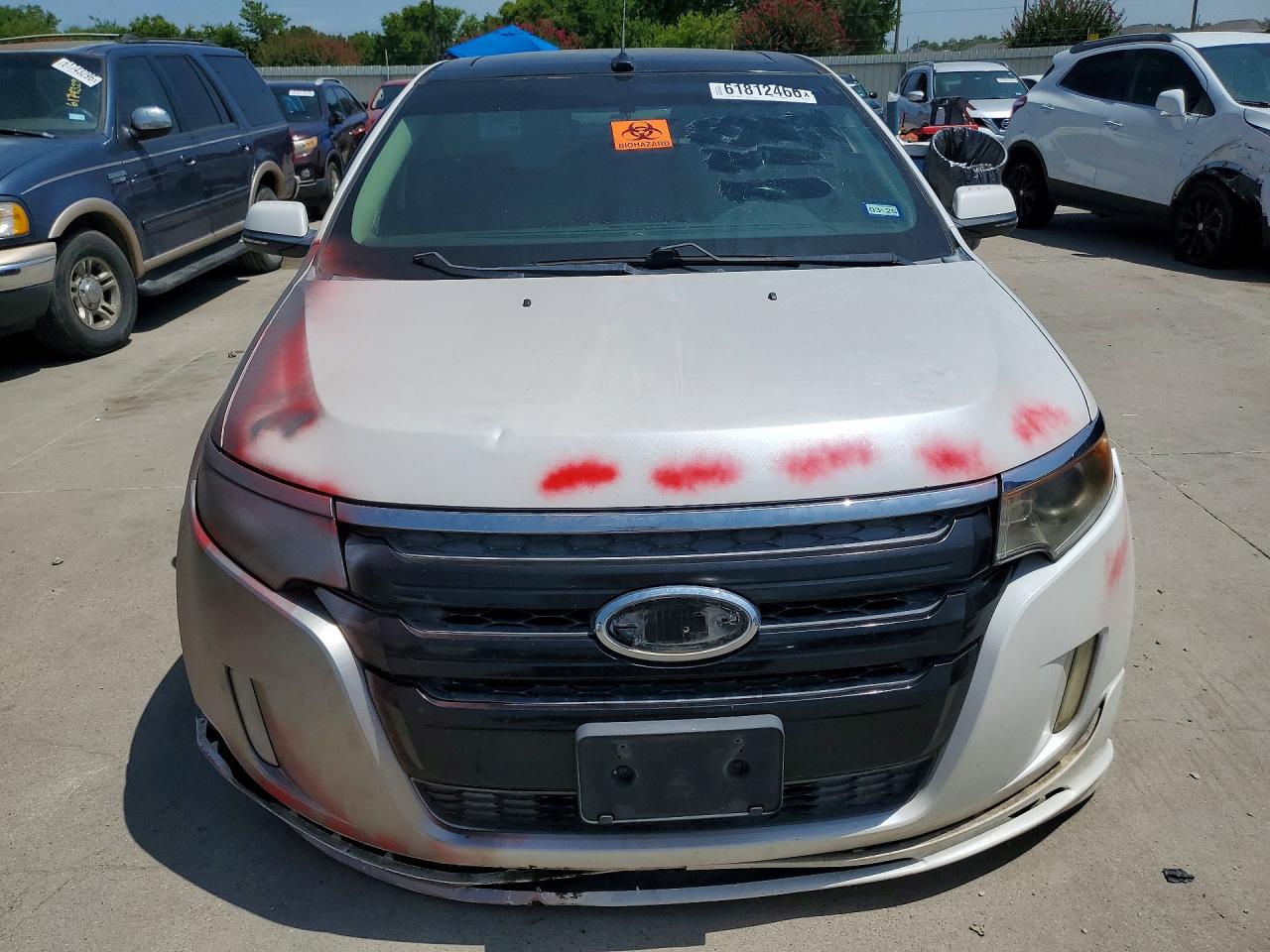 2014 Ford Edge Sport White vin: 2FMDK4AK3EBB56196