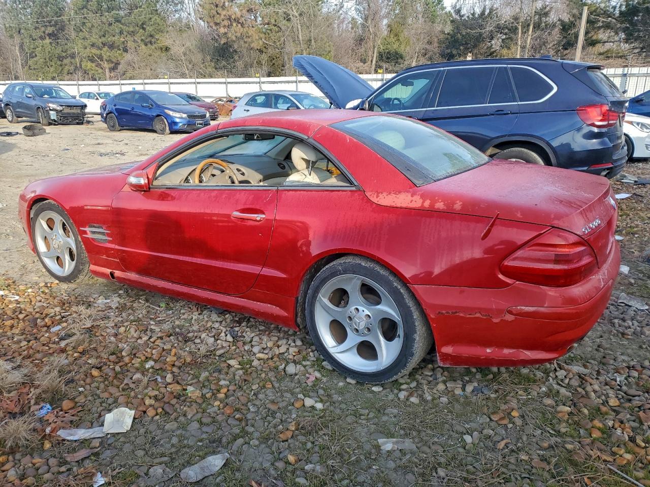 2005 Mercedes-benz Sl 500 Red vin: WDBSK75F35F104882