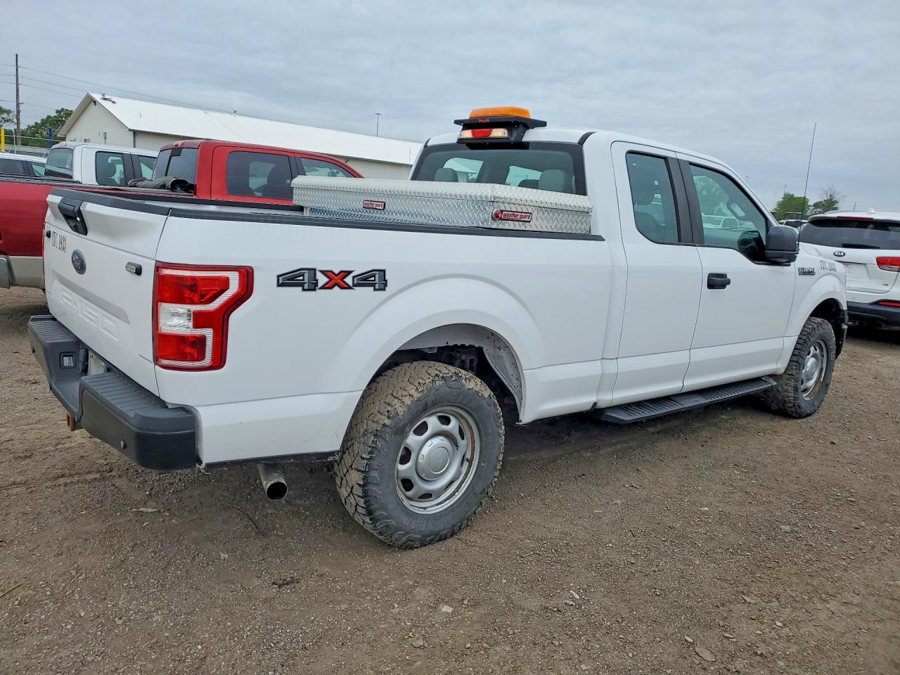 2019 Ford F150 Super Cab White vin: 1FTFX1E50KKD84515