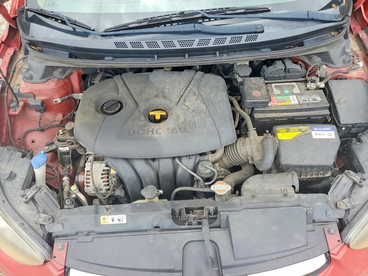 2013 Hyundai Elantra Gls Red vin: KMHDH4AE8DU776544