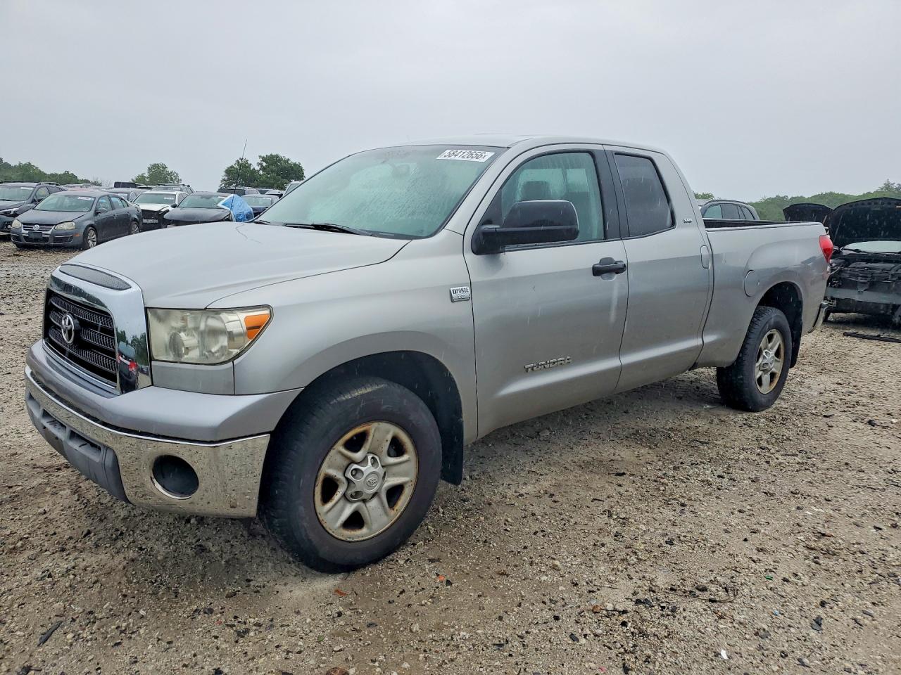 2007 Toyota Tundra Double Cab Sr5 Silver vin: 5TBBT54107S454037