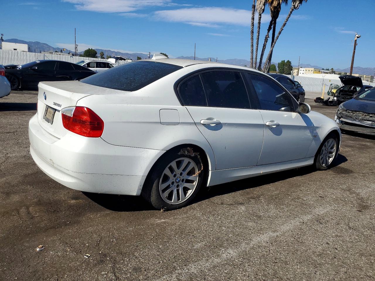 2007 Bmw 328 I Sulev White vin: WBAVC53547FZ77034