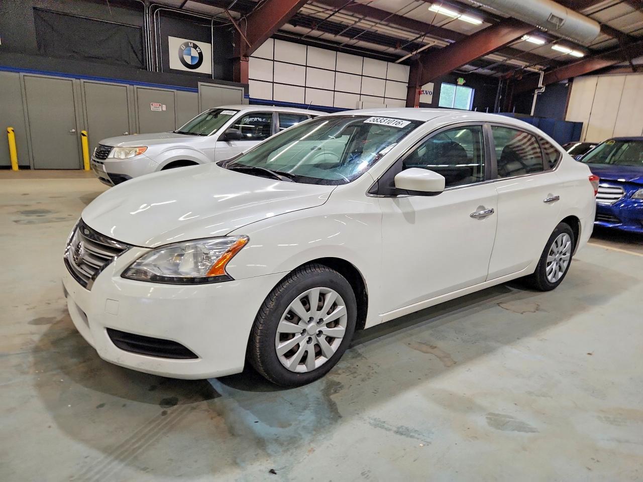 2013 Nissan Sentra S White vin: 3N1AB7AP8DL799606