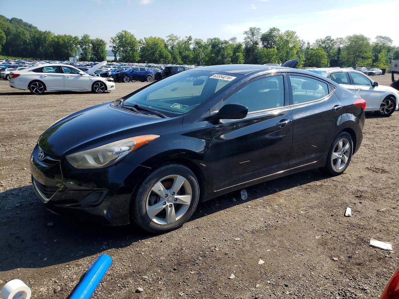 2013 Hyundai Elantra Gls Black vin: KMHDH4AE8DU765253