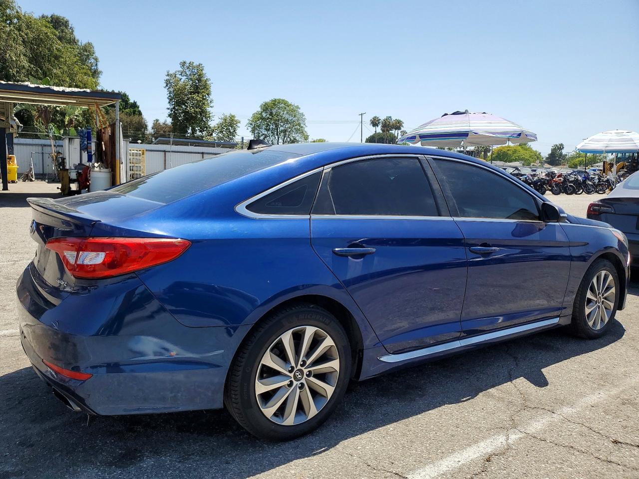 2015 Hyundai Sonata Sport Blue vin: 5NPE34AF0FH099227