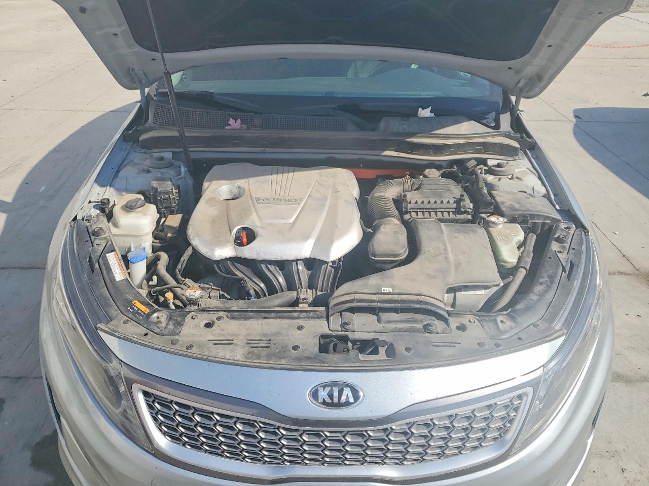 2014 Kia Optima Hybrid Серебряный vin: KNAGM4AD9E5071684