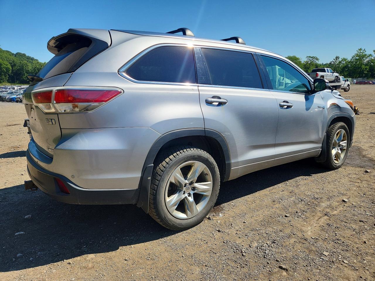 2015 Toyota Highlander Hybrid Limited Platinum Серебряный vin: 5TDDCRFH0FS008146