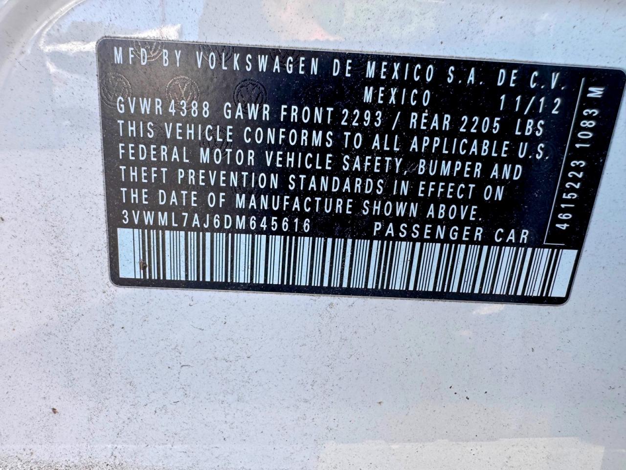 2013 Volkswagen Jetta Tdi Белый vin: 3VWML7AJ6DM645616