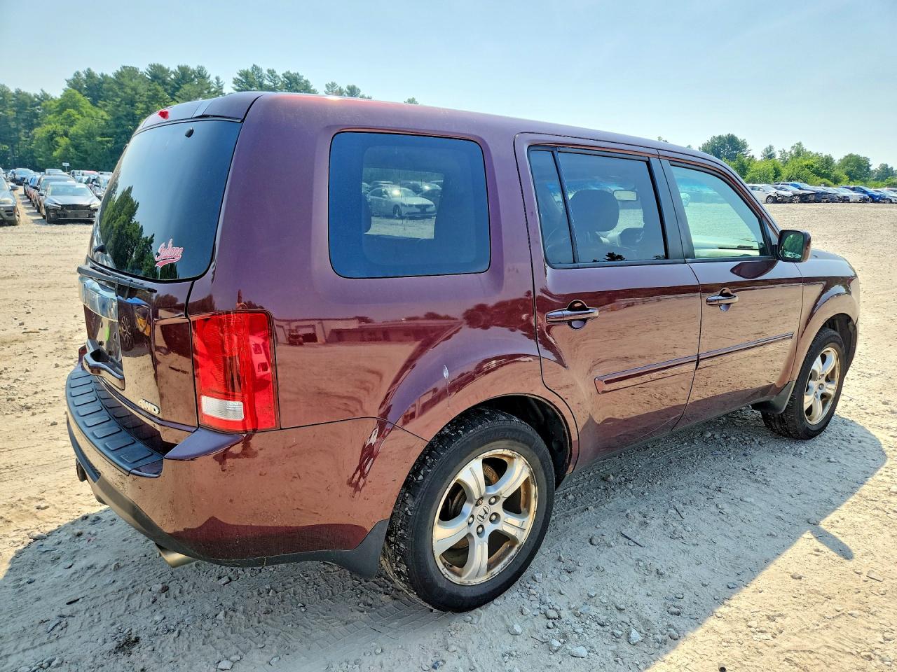 2013 Hond Pilot Burgundy vin: 5FNYF4H55DB021703