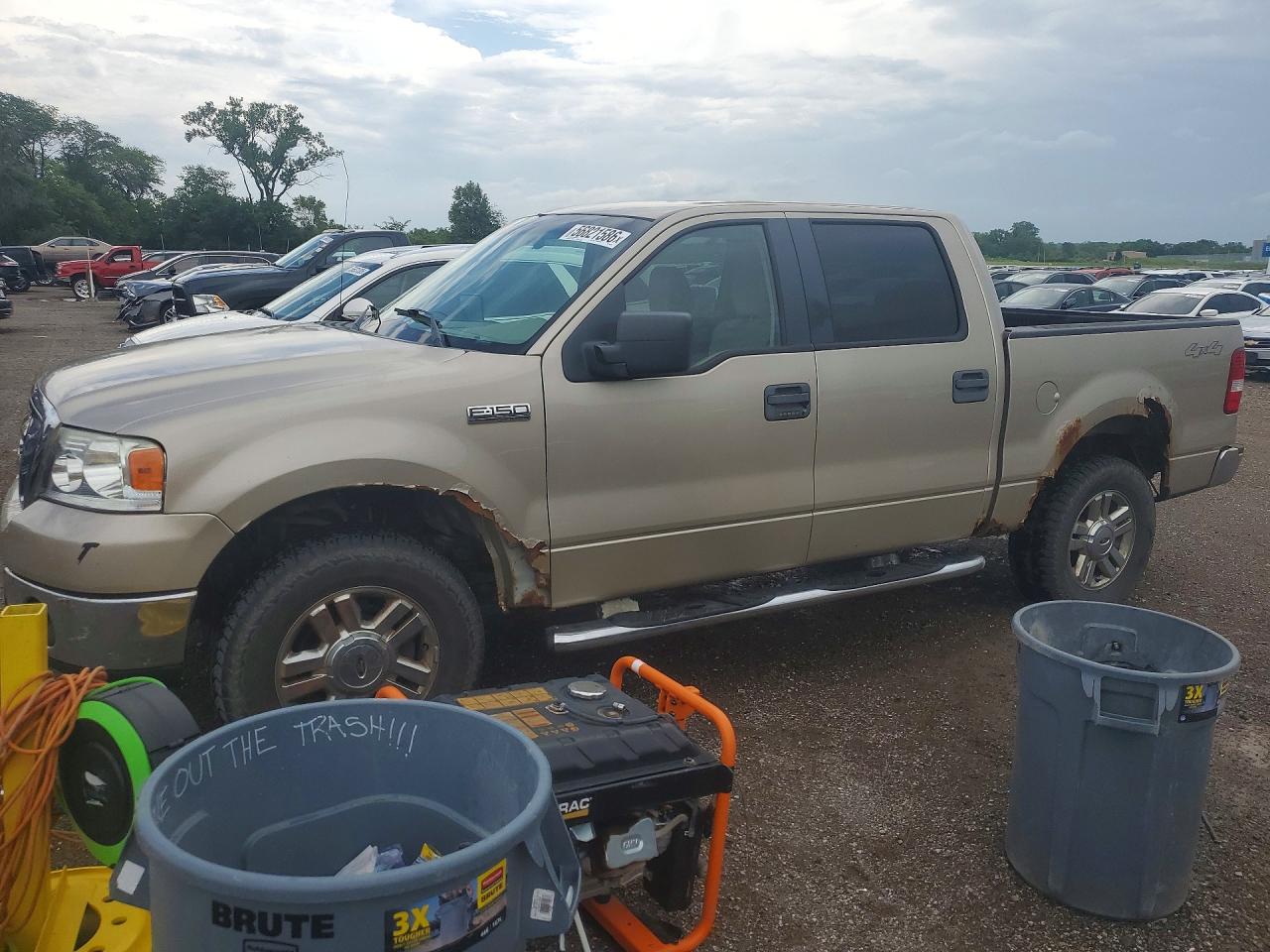 2008 Ford F150 Supercrew Золотой vin: 1FTPW14V98FB42705