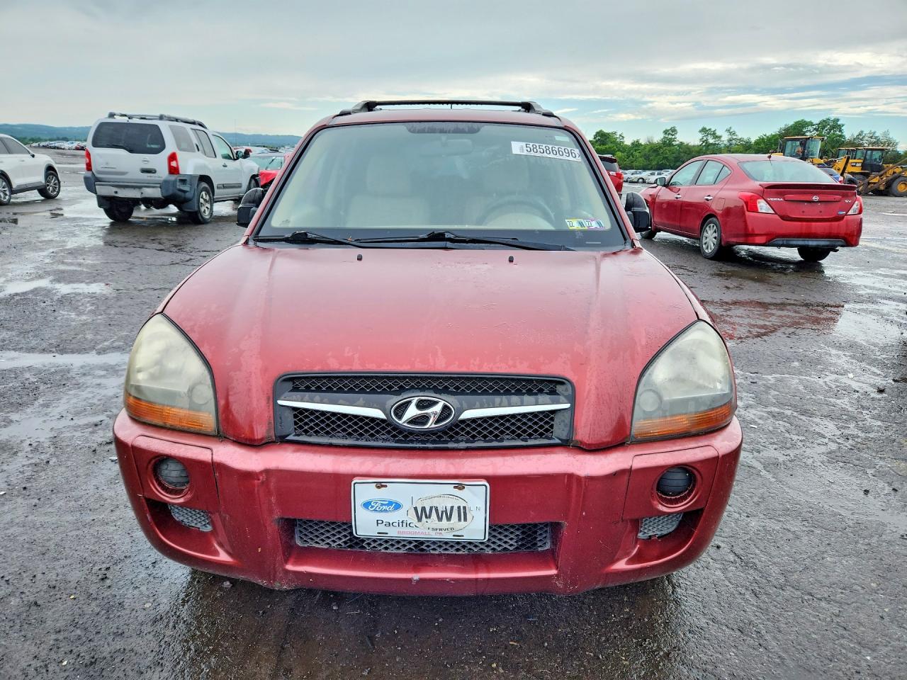 2009 Hyundai Tucson Gls Burgundy vin: KM8JM12B89U038929