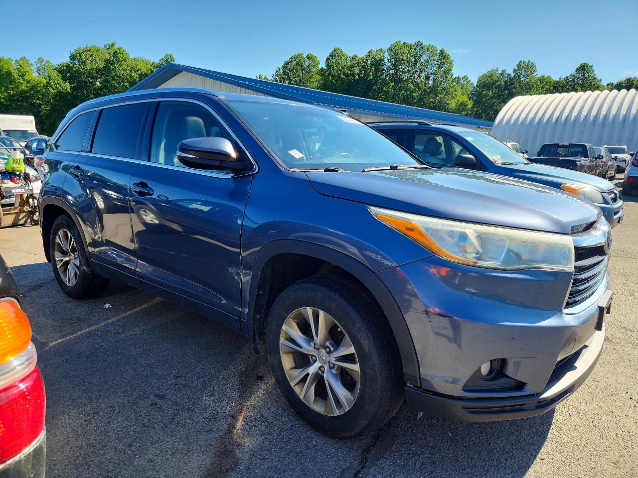 2015 Toyota Highlander Xle Blue vin: 5TDJKRFH4FS129140