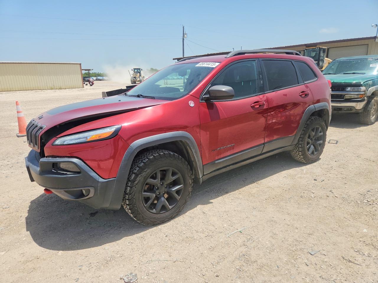 2015 Jeep Cherokee Trailhawk Burgundy vin: 1C4PJMBS8FW576152