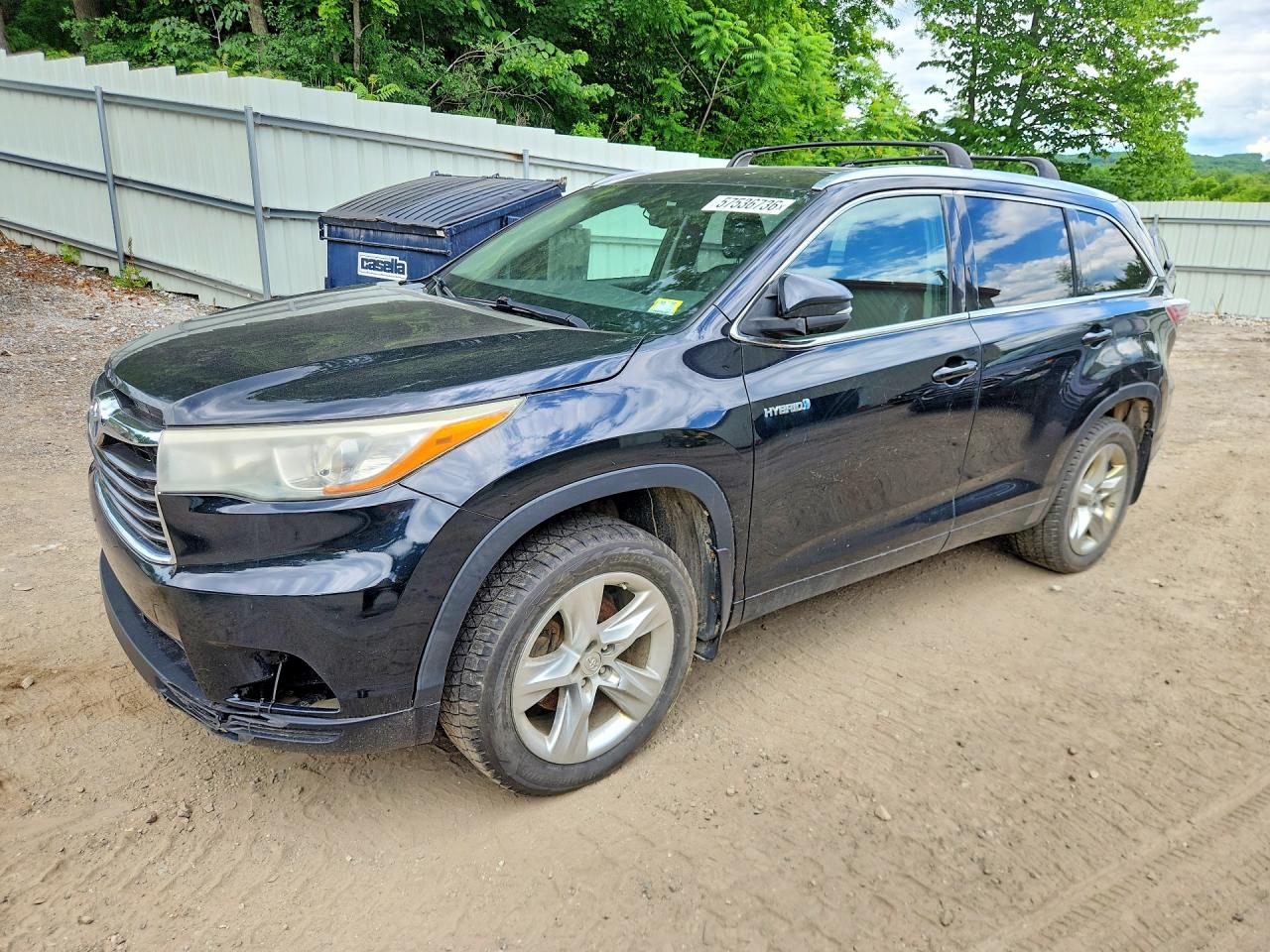 2015 Toyota Highlander Hybrid Limited Black vin: 5TDDCRFH2FS012389