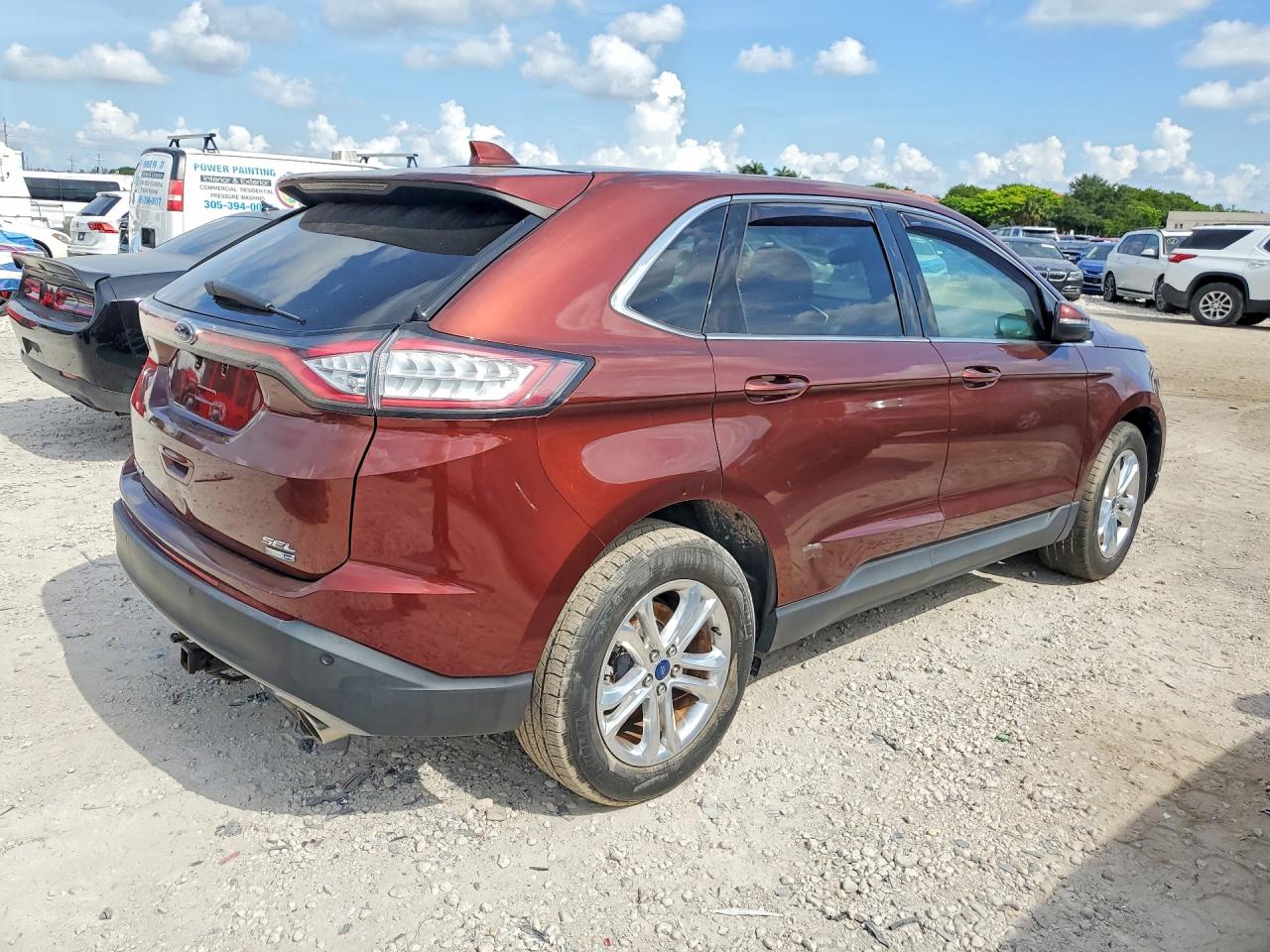 2015 Ford Edge Sel Бордовый vin: 2FMTK4J93FBB89807