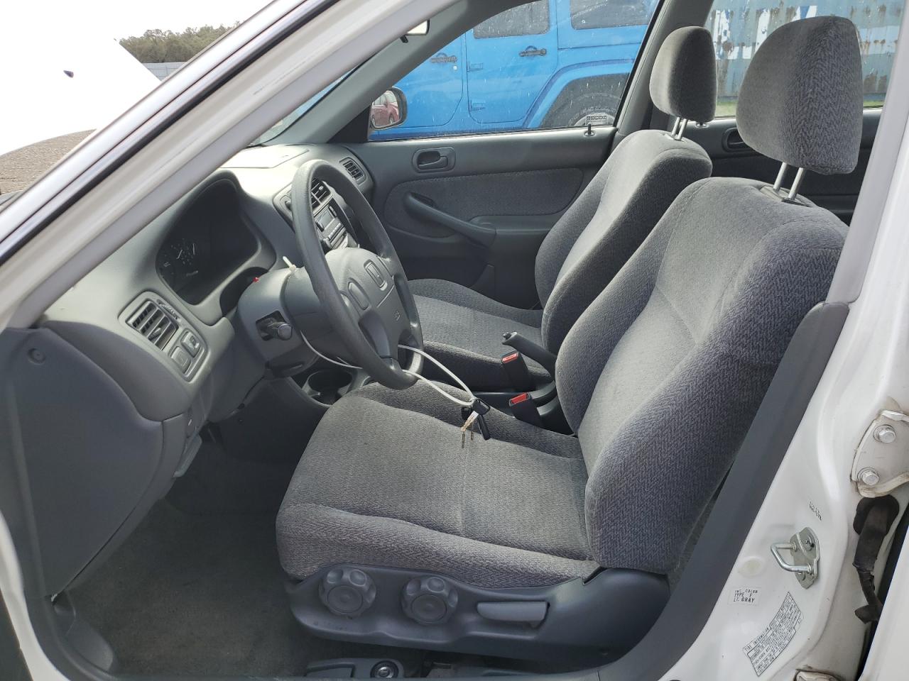 2000 Honda Civic Lx Белый vin: JHMEJ667XYS012696