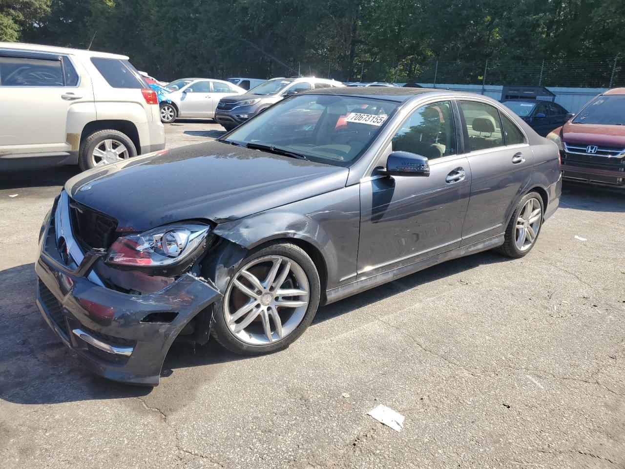 2013 Mercedes-benz C 250 Gray vin: WDDGF4HB5DR262209