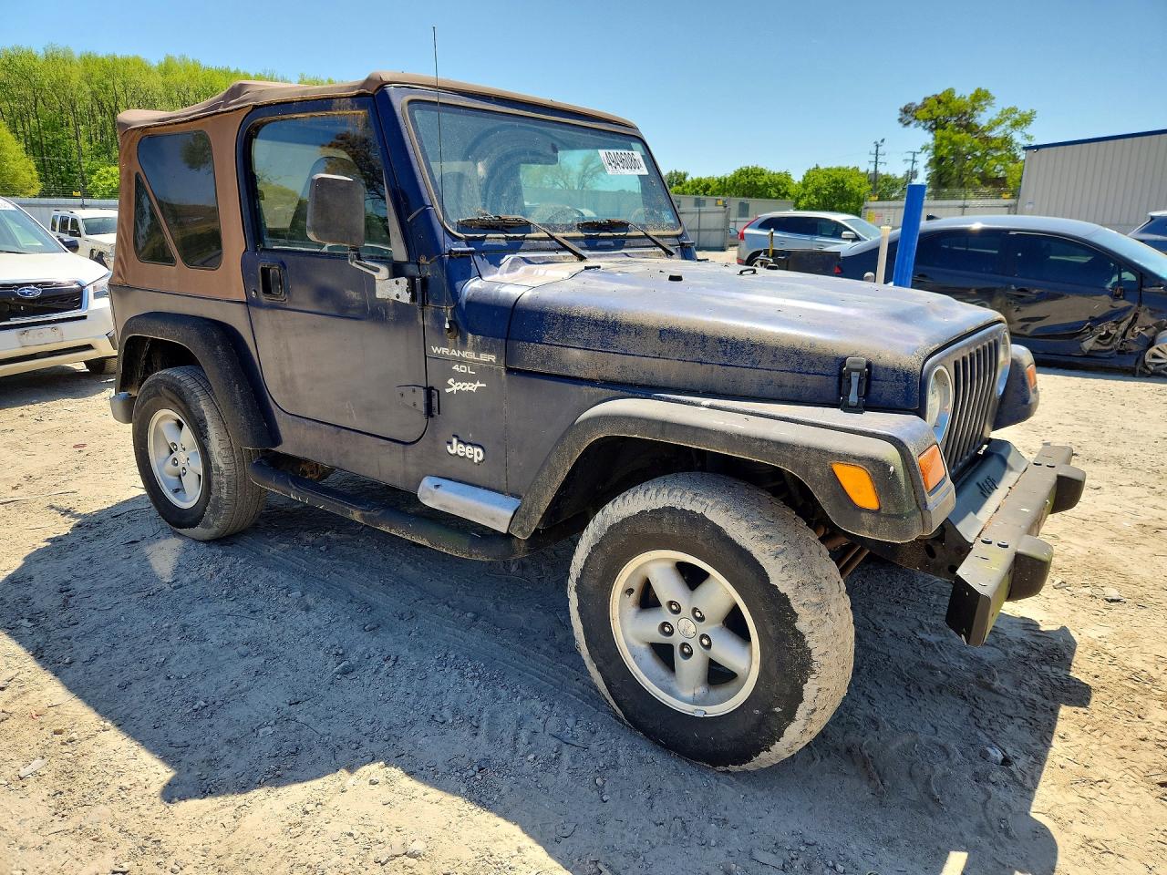 2000 Jeep Wrangler / Tj Sport Синий vin: 1J4FA49SXYP751820