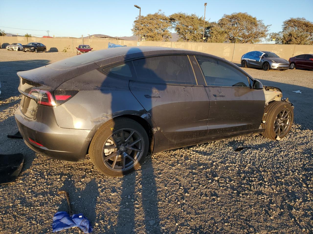2021 Tesla Model 3 Серый vin: 5YJ3E1EBXMF072619