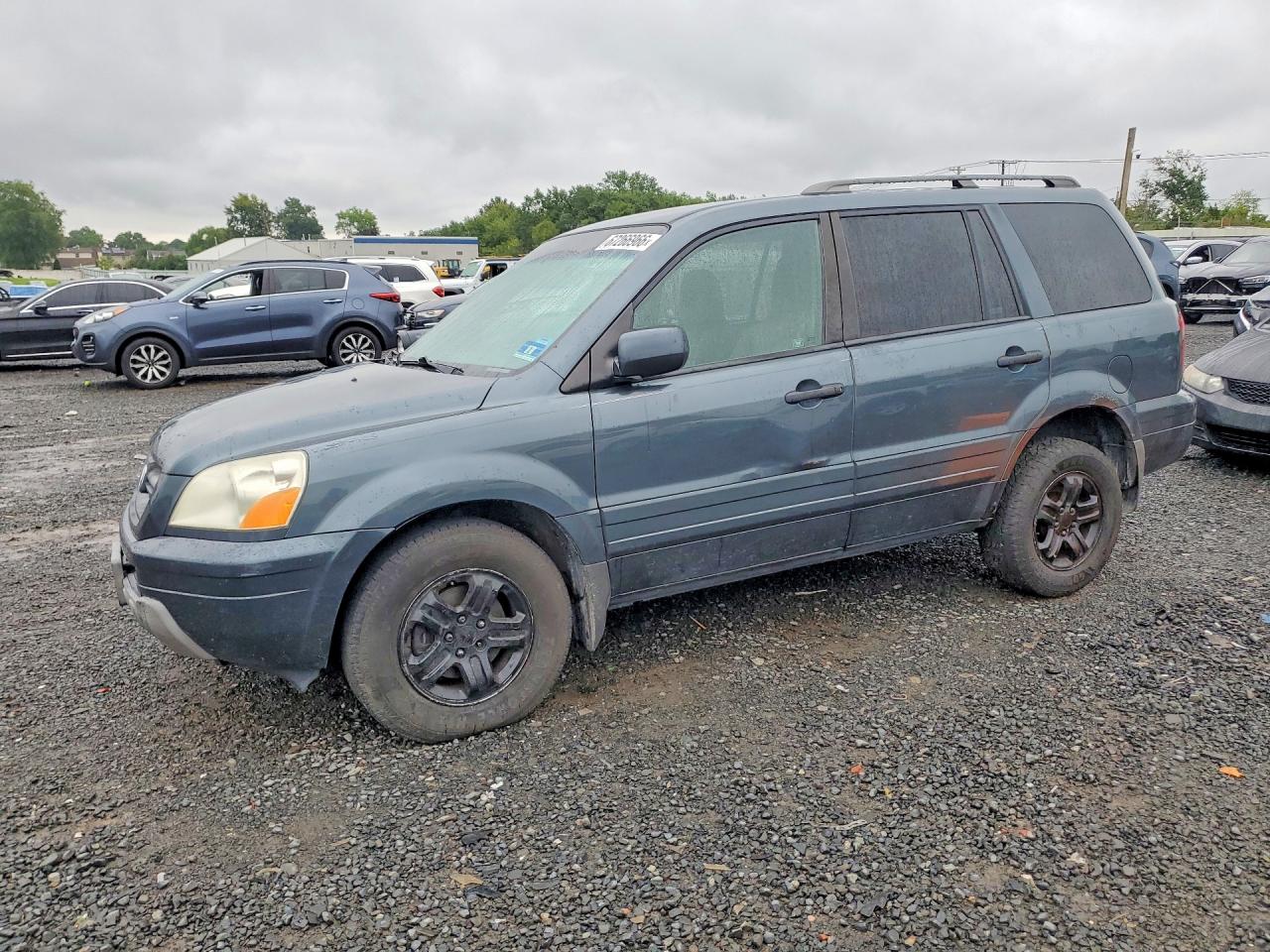 2005 Honda Pilot Ex Gray vin: 5FNYF18465B012791