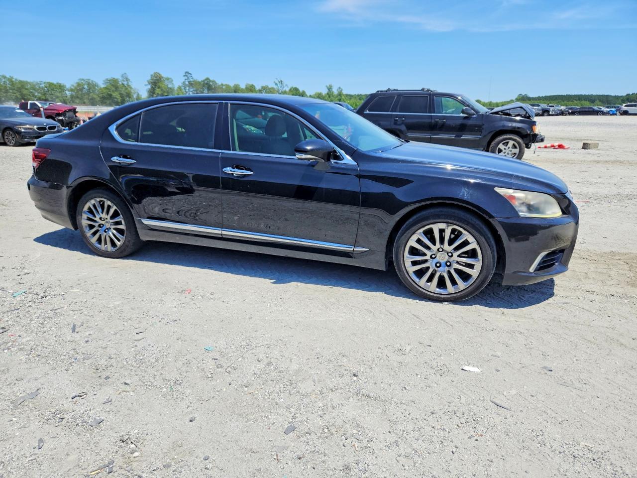2013 Lexus Ls 460l Black vin: JTHGL5EF0D5049920