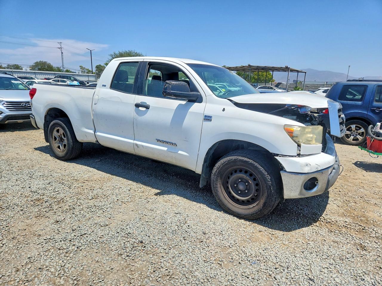 2008 Toyota Tundra Sr5 White vin: 5TBBT54148S459369