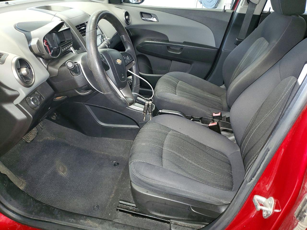 2012 Chevrolet Sonic Lt Red vin: 1G1JC5SH4C4209968