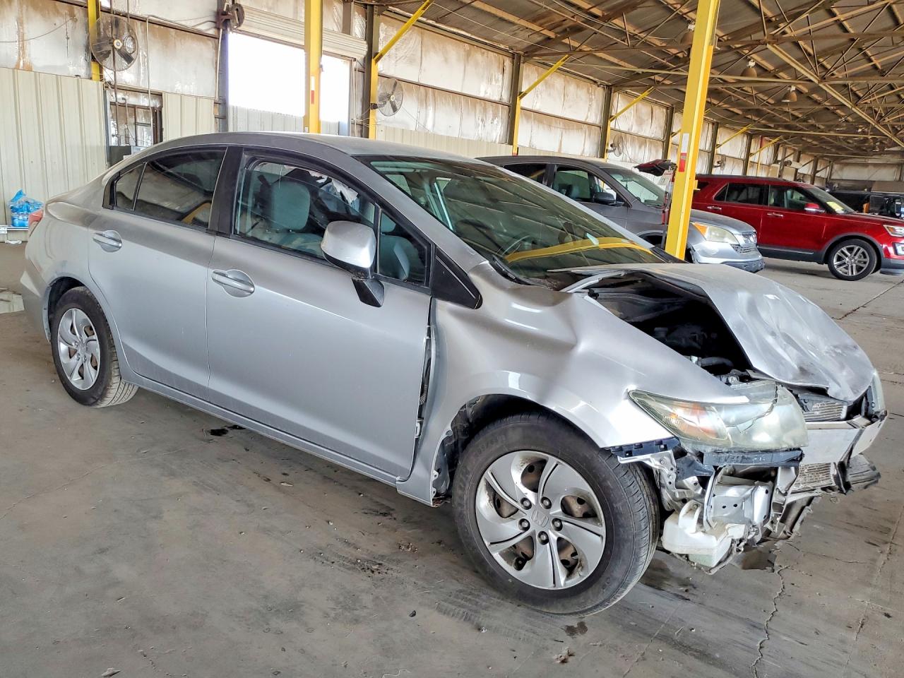 2013 Honda Civic Lx Silver vin: 2HGFB2F50DH300398