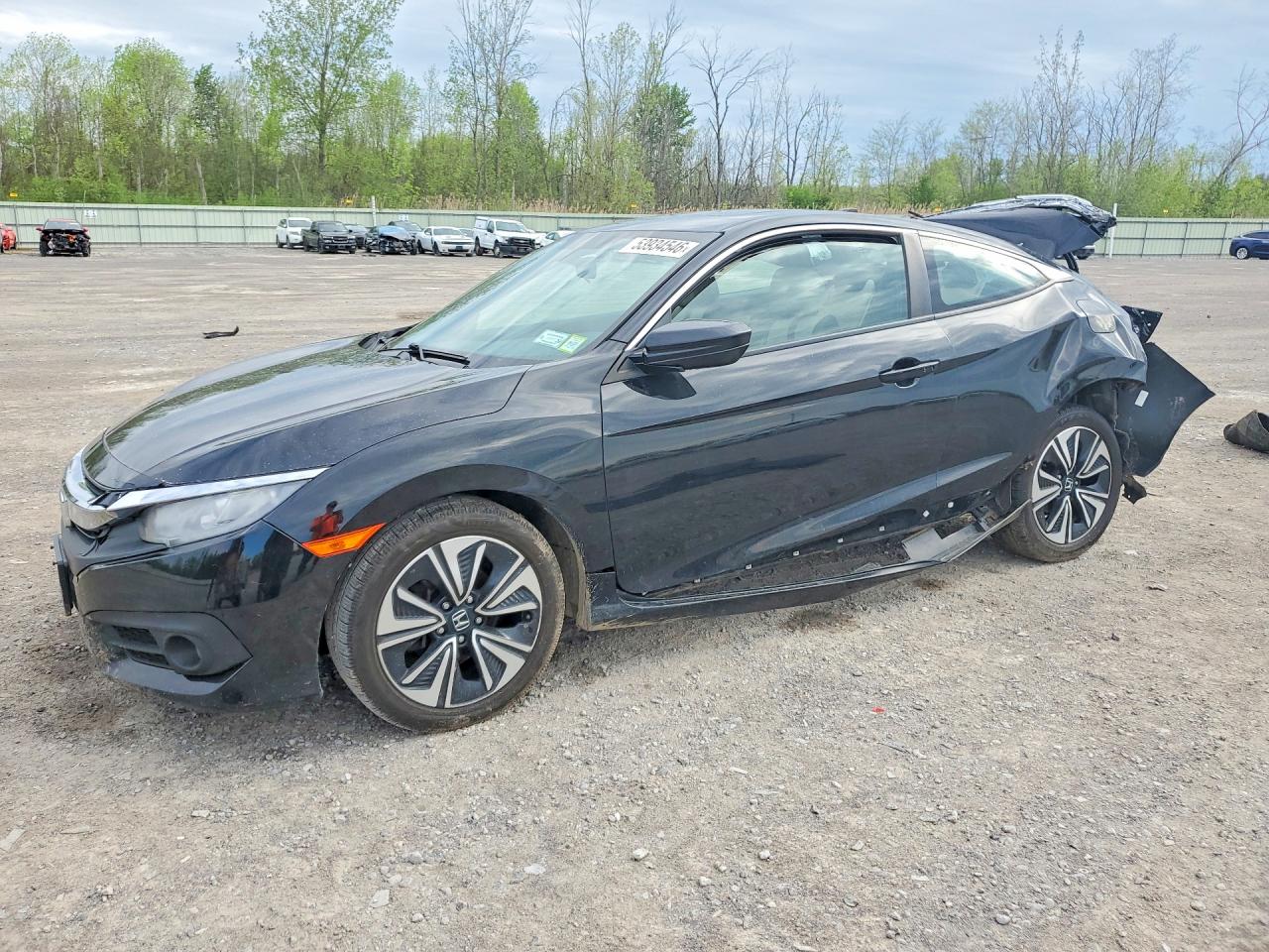 2017 Honda Civic Ex Черный vin: 2HGFC3B39HH357289