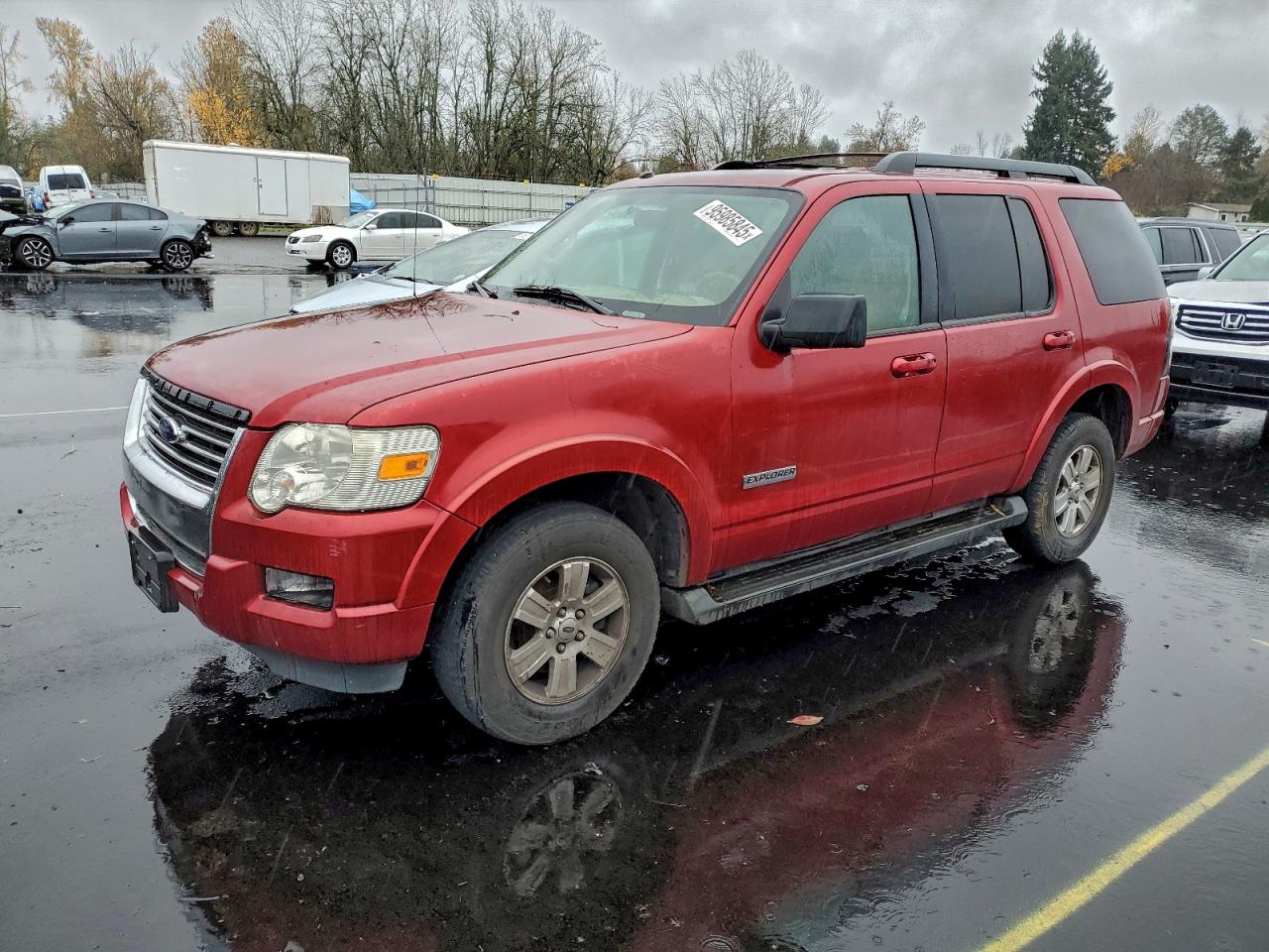 2008 Ford Explorer Xlt Red vin: 1FMEU73E58UA77165