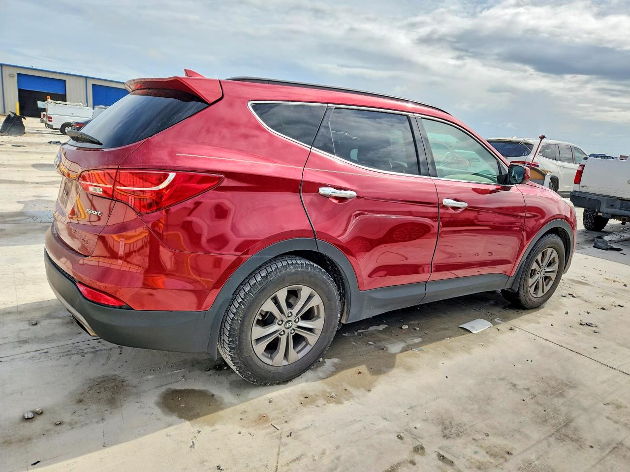 2013 Hyundai Santa Fe Sport 2.4l Red vin: 5XYZU3LB6DG037418
