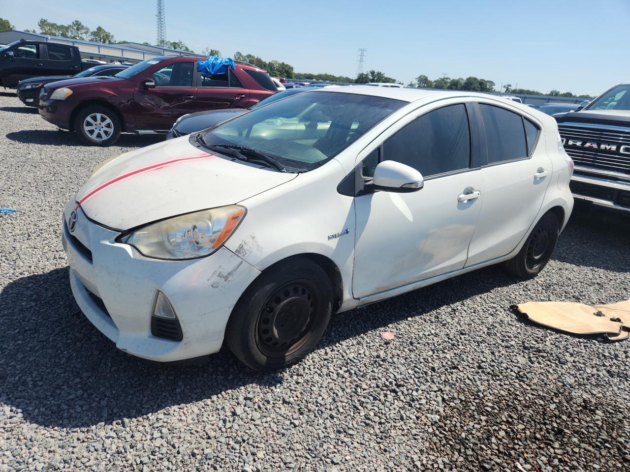 2014 Toyota Prius C Two White vin: JTDKDTB3XE1572717