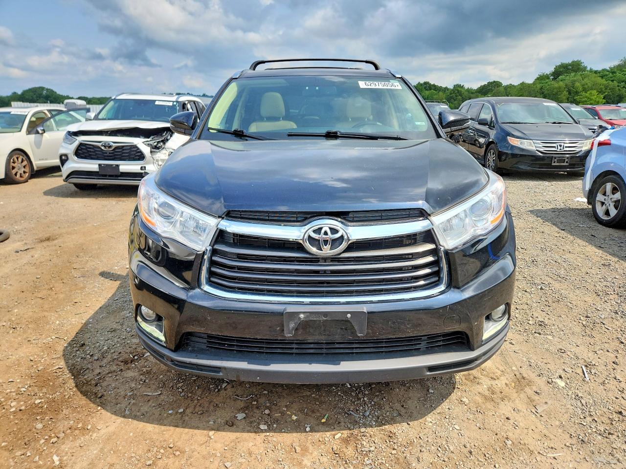 2015 Toyota Highlander Limited Black vin: 5TDDKRFH5FS114238