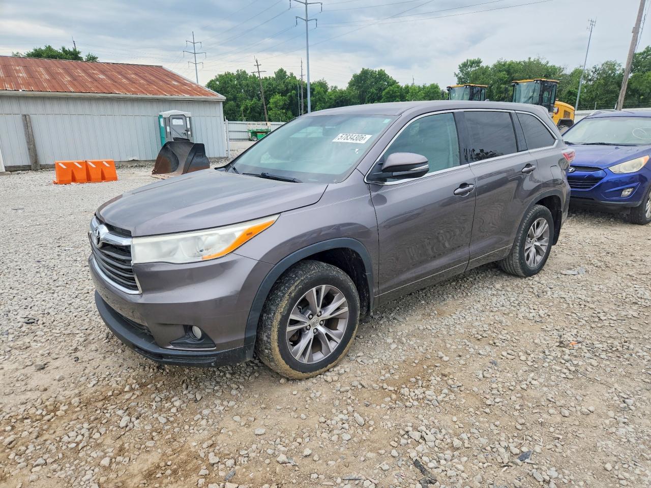 2014 Toyota Highlander Le Plus Gray vin: 5TDZKRFH8ES014915