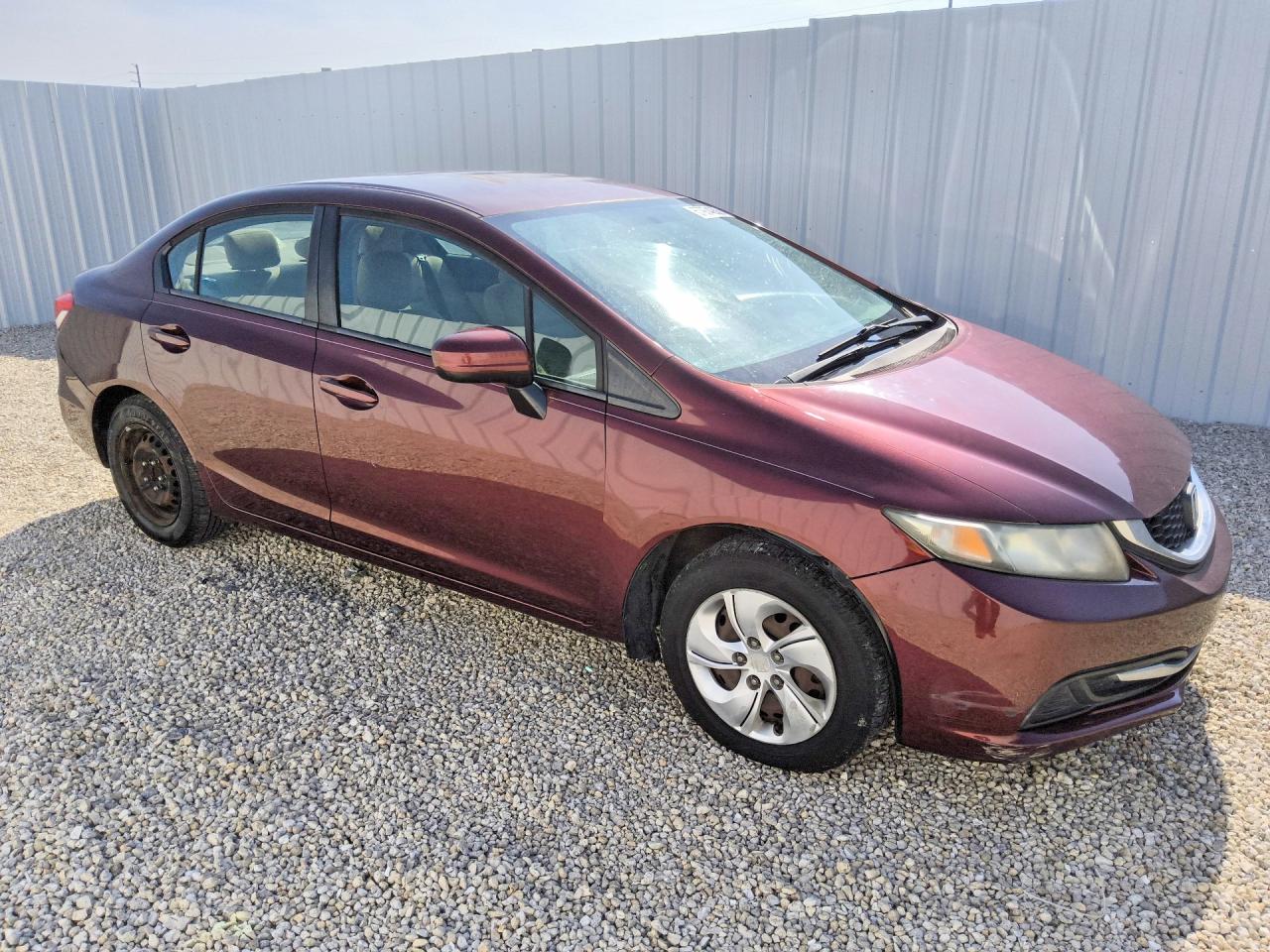 2015 Honda Civic Lx Burgundy vin: 19XFB2F50FE093539
