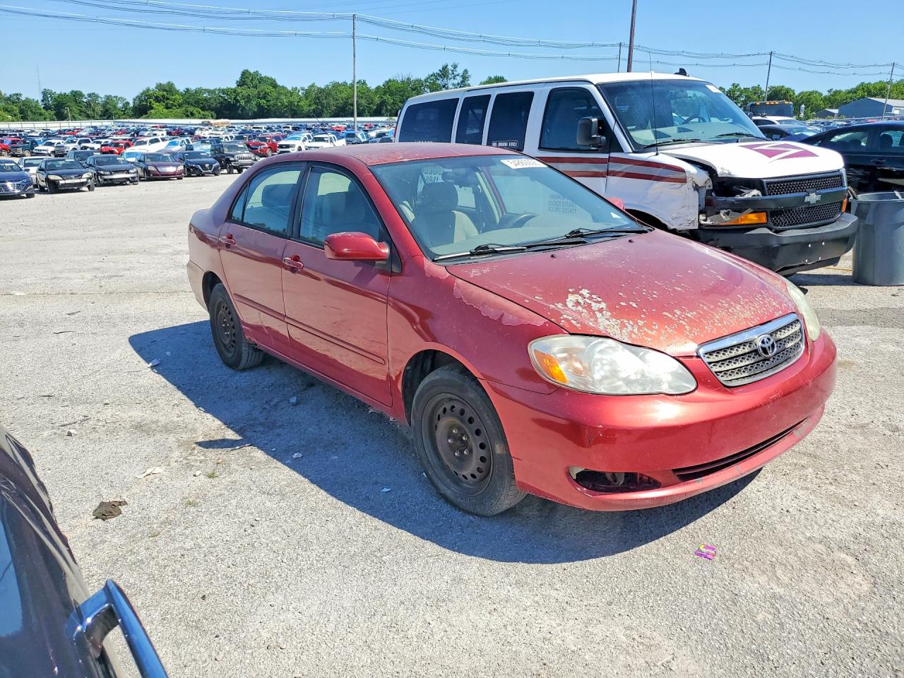 2008 Toyota Corolla Le Red vin: 1NXBR32E48Z967090