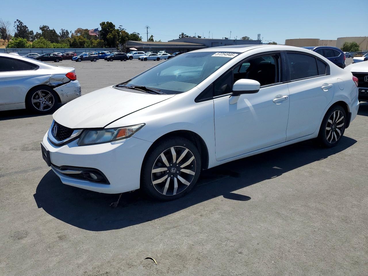 2015 Honda Civic Exl White vin: 19XFB2F96FE206252