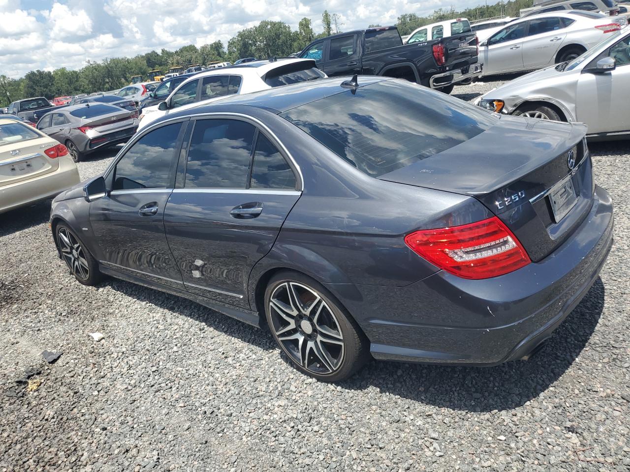 2013 Mercedes-benz C 250 Gray vin: WDDGF4HB5DR270892