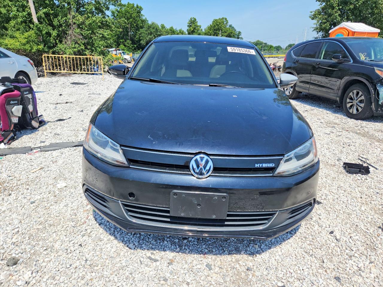2013 Volkswagen Jetta Hybrid Black vin: 3VW637AJ5DM227685